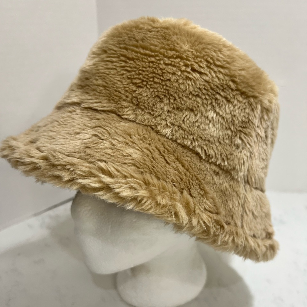 Coach Tan Faux Fur Bucket Hat - Picture 2 of 8